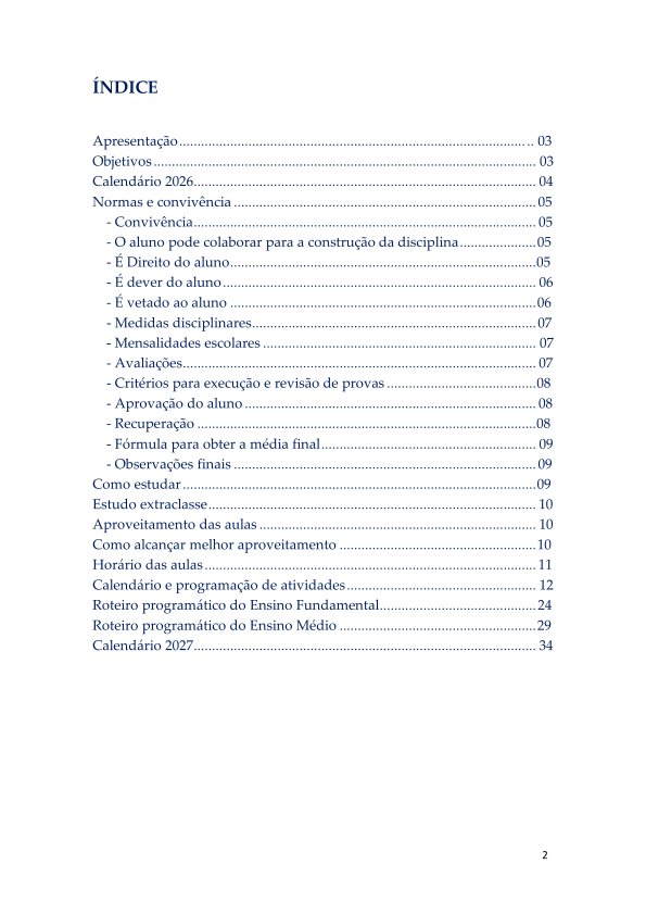 Colégio João Oliveira - Agenda 2026 - Página 02