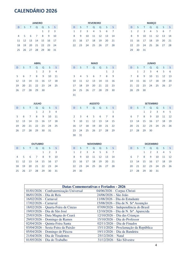Colégio João Oliveira - Agenda 2026 - Página 04