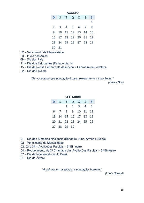 Colégio João Oliveira - Agenda 2026 - Página 18