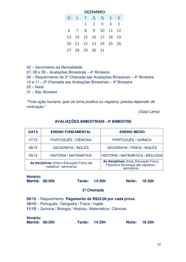 Colégio João Oliveira - Agenda 2026 - Página 22