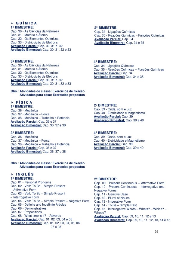 Colégio João Oliveira - Agenda 2026 - Página 26